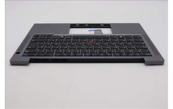 Lenovo 5M11P69262 C-Cover with keyboard, French, Black, Backlight, US