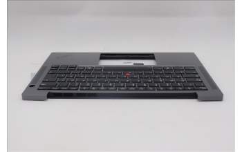Lenovo 5M11P69278 C-Cover with keyboard, German, Black, Backlight, UK