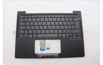 Lenovo 5M11P69378 C-Cover with keyboard, Belgian, Black, Backlight, UK
