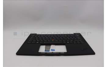 Lenovo 5M11P69378 C-Cover with keyboard, Belgian, Black, Backlight, UK