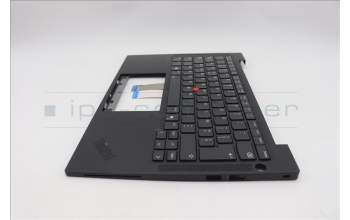 Lenovo 5M11P69378 C-Cover with keyboard, Belgian, Black, Backlight, UK