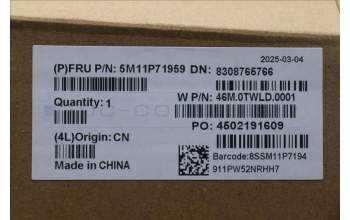 Lenovo 5M11P71959 Lenovo LCD Module,16\",WUXGA,Non-Touch,Anti-Glare,IPS,400nit,100%sRGB,Factory Color Calibration