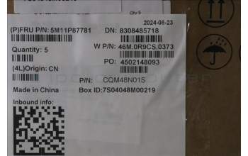 Lenovo 5M11P87781 C-Cover with keyboard, German, Black, Backlight, WLAN, UK