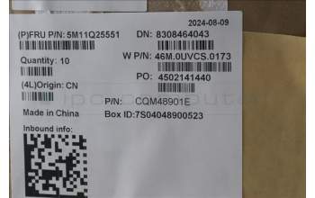 Lenovo 5M11Q25551 C-Cover with keyboard, USA English, Black, WLAN, US