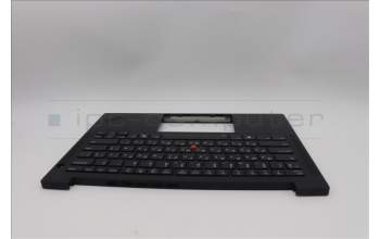 Lenovo 5M11Q25577 C-Cover with keyboard, Ukraine, Black, WLAN, US