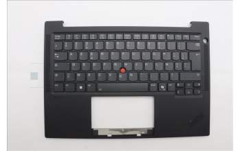 Lenovo 5M11Q25624 C-Cover with keyboard, French, Black, WLAN, US