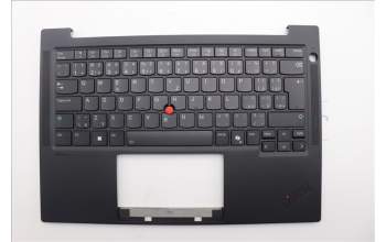 Lenovo 5M11Q25689 C-Cover with keyboard, Czech Slovakian, Black, WWAN, UK