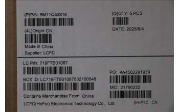 Lenovo 5M11Q53816 C-Cover with keyboard, Hungarian, Black, Backlight, UK