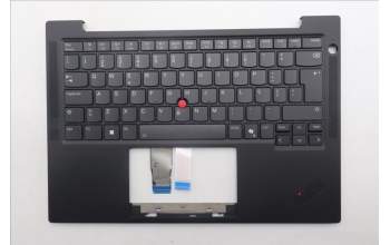 Lenovo 5M11Q53882 C-Cover with keyboard, Portuguese, Black, Backlight, UK