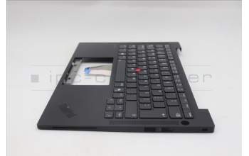 Lenovo 5M11Q53882 C-Cover with keyboard, Portuguese, Black, Backlight, UK