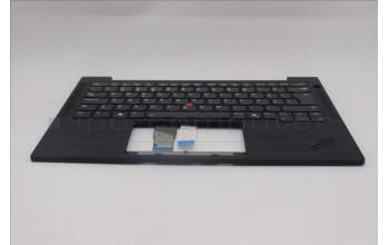 Lenovo 5M11Q53882 C-Cover with keyboard, Portuguese, Black, Backlight, UK