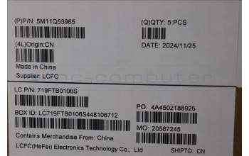 Lenovo 5M11Q53965 C-Cover with keyboard, UK English, Black, Backlight, UK