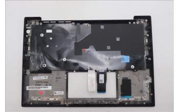 Lenovo 5M11Q54065 C-Cover with keyboard, Estonian, Black, Backlight, WWAN, UK