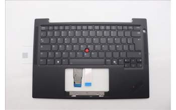 Lenovo 5M11Q54082 C-Cover with keyboard,French,Black,Backlight,WWAN