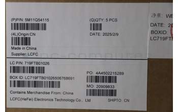 Lenovo 5M11Q54115 C-Cover with keyboard, Hebrew, Black, Backlight, WWAN, US