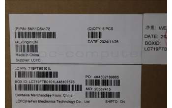 Lenovo 5M11Q54172 C-Cover with keyboard, Norwegian, Black, Backlight, WWAN, UK