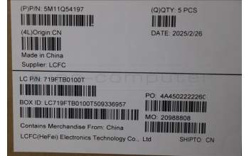 Lenovo 5M11Q54197 C-Cover with keyboard, Russian, Black, Backlight, WWAN, US