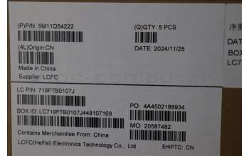 Lenovo 5M11Q54222 MECH_ASM KBD SWE/FIN BK BL SRX WW UK BK