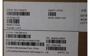 Lenovo 5M11Q54273 MECH_ASM KBD Ccvr UKE BK BL SRX WW UK BK