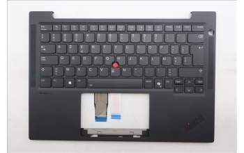 Lenovo 5M11Q54484 C-Cover with keyboard, Belgian, Black, Backlight, UK