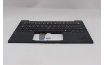 Lenovo 5M11Q54484 C-Cover with keyboard, Belgian, Black, Backlight, UK