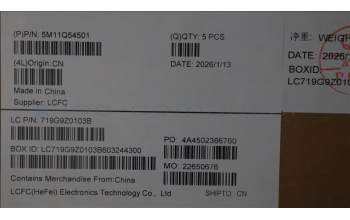 Lenovo 5M11Q54501 C-Cover with keyboard, Bulgarian, Black, Backlight, UK