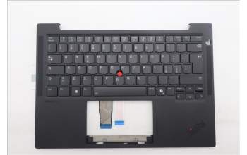 Lenovo 5M11Q54617 C-Cover with keyboard, Italian, Black, Backlight, UK