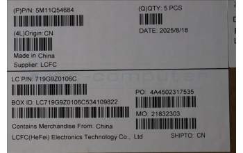 Lenovo 5M11Q54684 C-Cover with keyboard, Slovenian, Black, Backlight, UK