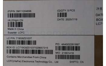 Lenovo 5M11Q54696 C-Cover with keyboard, Spanish, Black, Backlight, UK