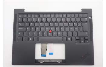 Lenovo 5M11Q54835 C-Cover with keyboard, Danish, Black, Backlight, UK