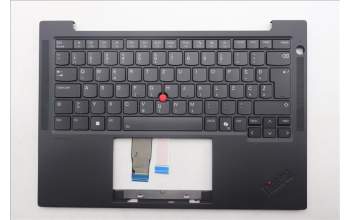 Lenovo 5M11Q54993 C-Cover with keyboard, Slovenian, Black, Backlight, UK