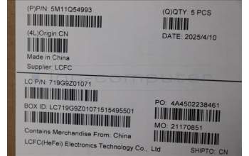 Lenovo 5M11Q54993 C-Cover with keyboard, Slovenian, Black, Backlight, UK