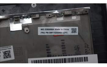 Lenovo 5M11Q55068 C-Cover with keyboard, Ukraine, Black, Backlight, US