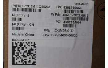 Lenovo 5M11Q55231 C-Cover with keyboard, German, Luna Grey, Non-Backlight, No World Face Camera, UK