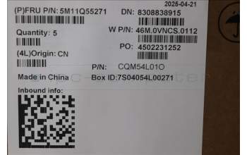 Lenovo 5M11Q55271 MECH_ASM Ccvrasm,KB,BEL,WFC,NBL,LTN