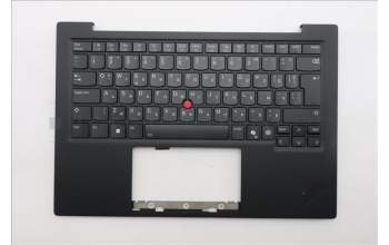 Lenovo 5M11Q55931 C-Cover with keyboard, Bulgarian, Deep Black, FingerPrint Reader, WLAN, UK