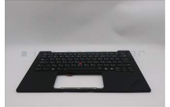 Lenovo 5M11Q55931 C-Cover with keyboard, Bulgarian, Deep Black, FingerPrint Reader, WLAN, UK