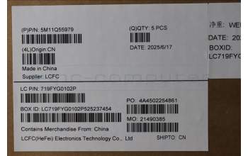 Lenovo 5M11Q55979 C-Cover with keyboard, Israel(Hebrew), Deep Black, FingerPrint Reader, WLAN, US