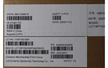 Lenovo 5M11Q56019 C-Cover with keyboard, Italian, Deep Black, FingerPrint Reader, WWAN, UK