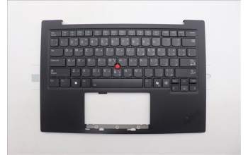 Lenovo 5M11Q56039 C-Cover with keyboard, Arabic, Deep Black, FingerPrint Reader, WWAN, US