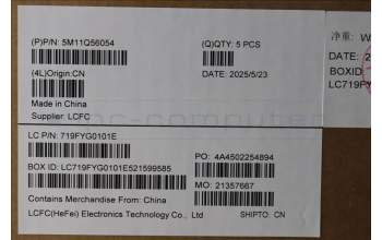 Lenovo 5M11Q56054 C-Cover with keyboard, Hungarian, Deep Black, FingerPrint Reader, WWAN, UK