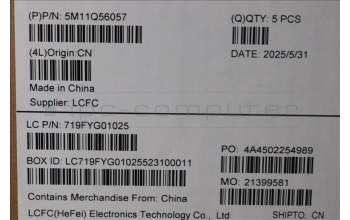 Lenovo 5M11Q56057 MECH_ASM GRP_KBD_BZL_JPN_WW_DB_LTN