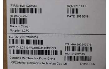 Lenovo 5M11Q56063 C-Cover with keyboard, Portuguese, Deep Black, FingerPrint Reader, WWAN, UK