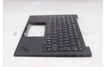 Lenovo 5M11Q56063 C-Cover with keyboard, Portuguese, Deep Black, FingerPrint Reader, WWAN, UK