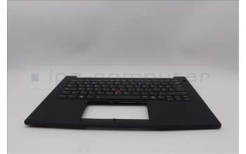 Lenovo 5M11Q60573 C-Cover with keyboard, Belgian, Black, Backlight, UK