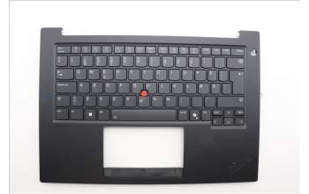 Lenovo 5M11Q60593 C-Cover with keyboard, Danish, Black, Backlight, UK
