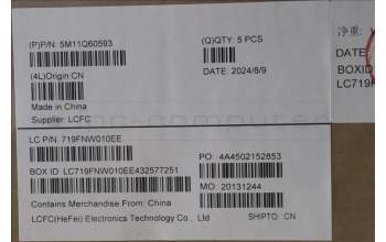 Lenovo 5M11Q60593 C-Cover with keyboard, Danish, Black, Backlight, UK