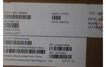 Lenovo 5M11Q60605 C-Cover with keyboard, US English Euro, Black, Backlight, US