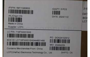 Lenovo 5M11Q60653 C-Cover with keyboard, Norwegian, Black, Backlight, UK