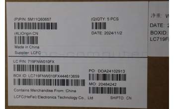 Lenovo 5M11Q60657 MECH_ASM BL KB BK NORDIC SRX